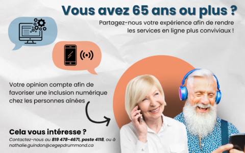 Annonce pour le recrutement des personnes aînées